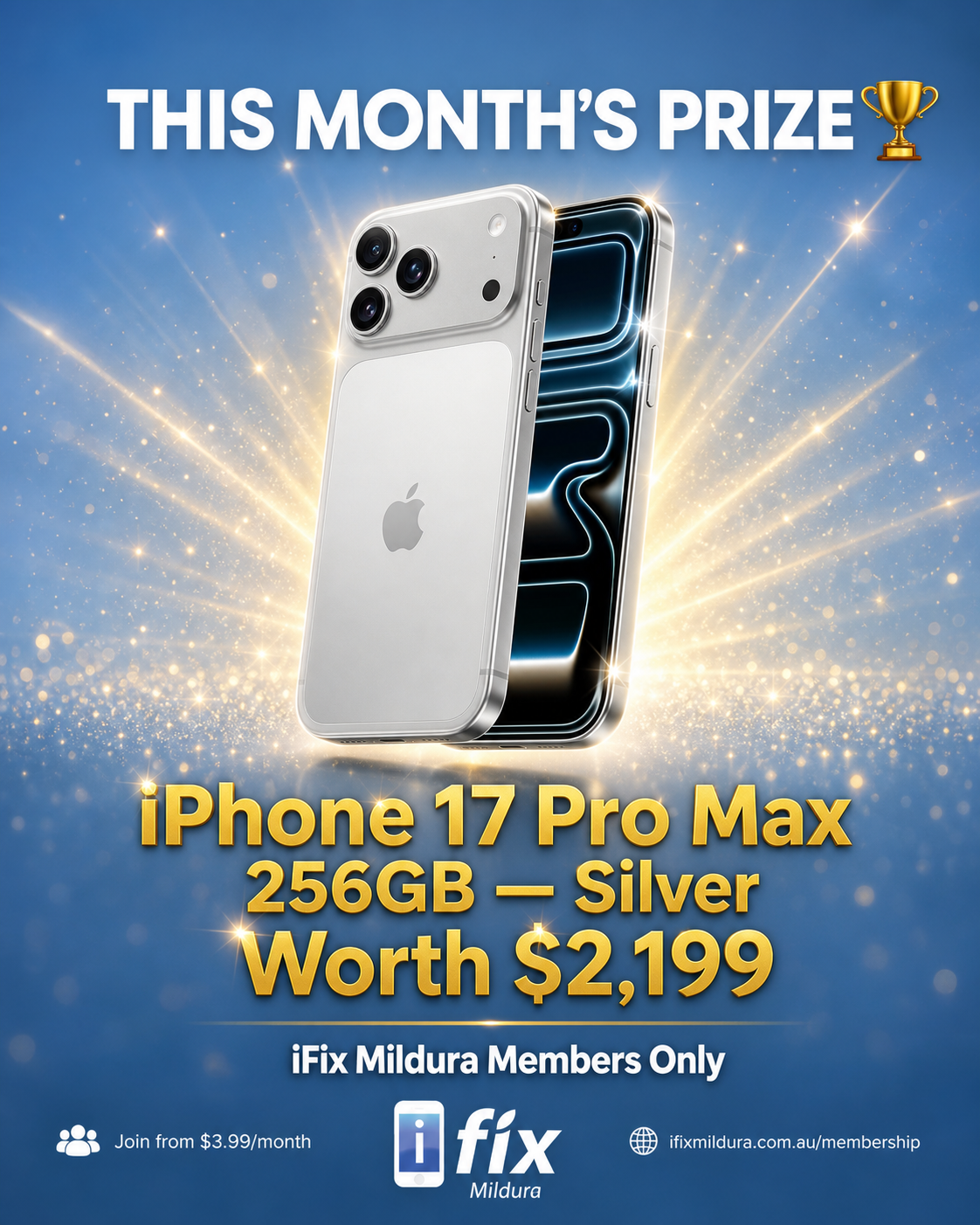 iPhone 17 Pro Max 256GB — Silver