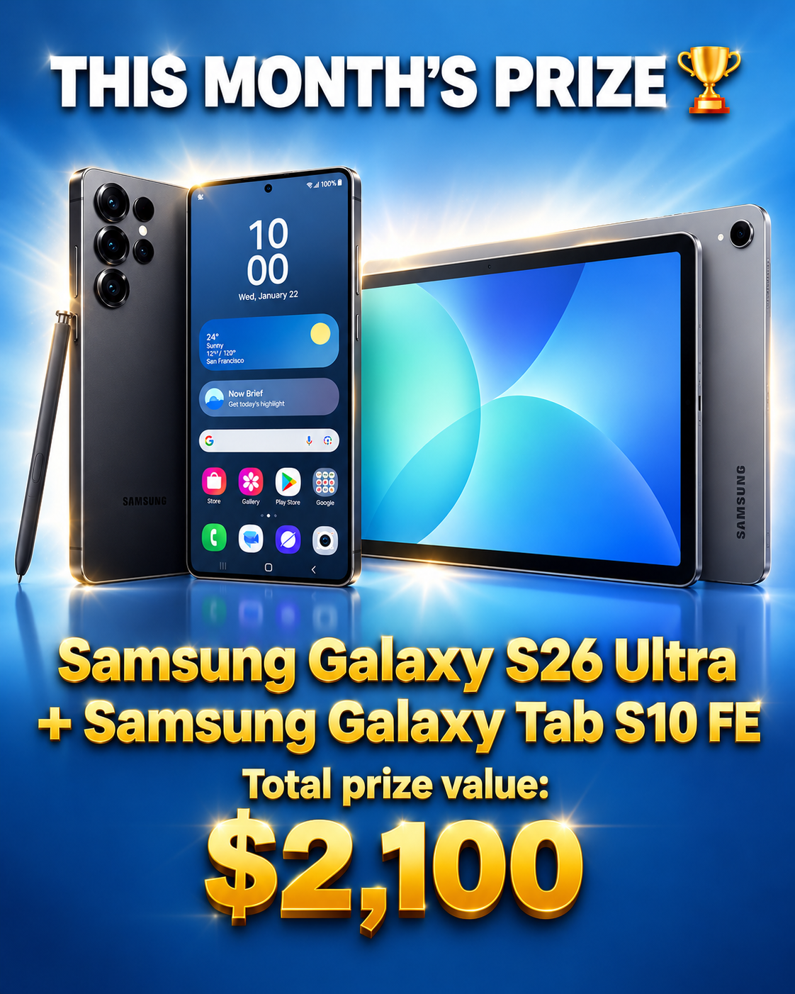 Samsung Galaxy S26 Ultra 256GB + Galaxy Tab S10 FE 128GB
